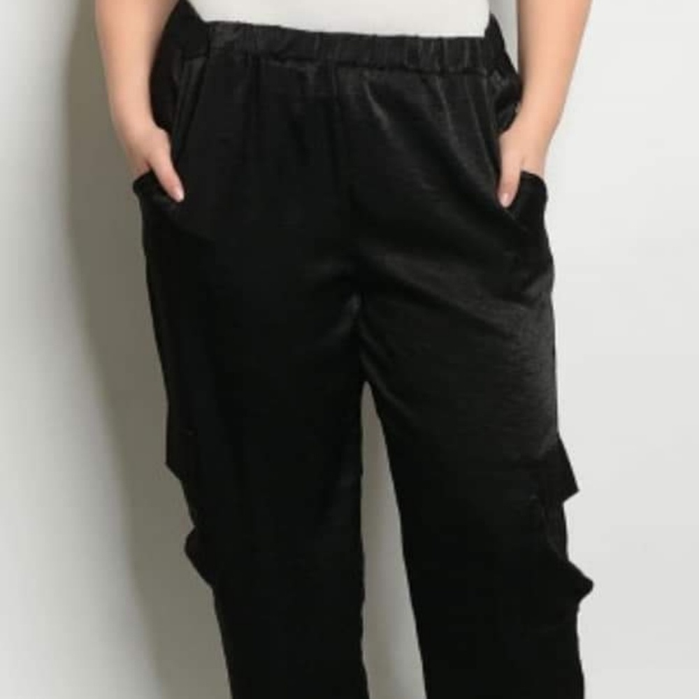 Silk style Cuffed Pants